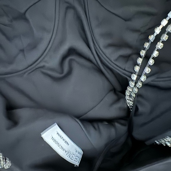 Ieena for Mac Duggal CHARMEUSE RHINESTONE STRAP TRUMPET GOWN Size 12 NWT - Picture 8 of 8